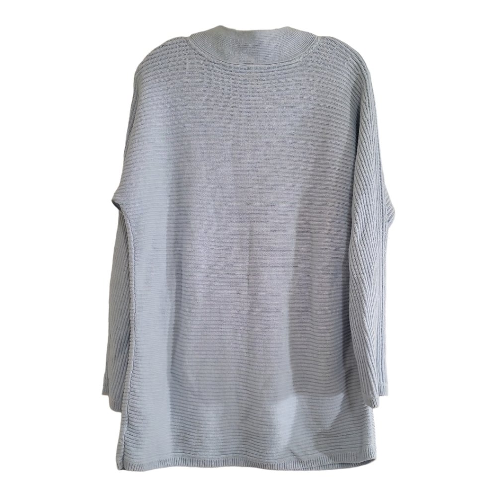 Talbots Cahmere Cotton Sweater in Light Blue Medium V-neck - Picture 5 of 6